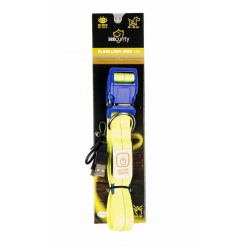Duvo+ Obroża Świecąca Usb Nylon Żółta 30-40Cm/2,5Cm  1270015