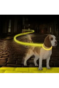 Duvo+ Obroża Świecąca Usb Nylon Żółta 40-55Cm/2,5Cm  1270016