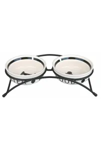 Tx-24640 Miski Cer.na Stojaku 2X0,25L Czarno-Białe 13Cm