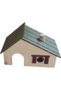 Pinokio Domek dla Chomika "Oliwka" P-83 – Ręcznie Wykonany 18,5x12x12 cm