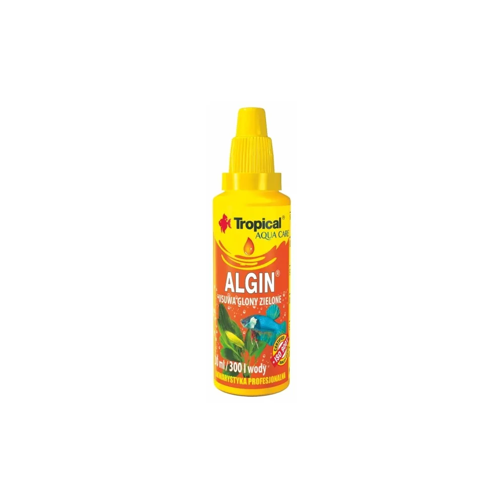Butelka 30ml preparatu Tropical Algin do zwalczania glonów zielonych i zielonej wody
