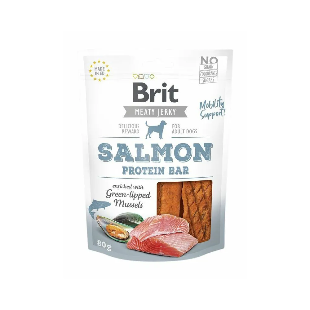 Brit Pies 80G Snack Jerky Salmon Protein  Bar