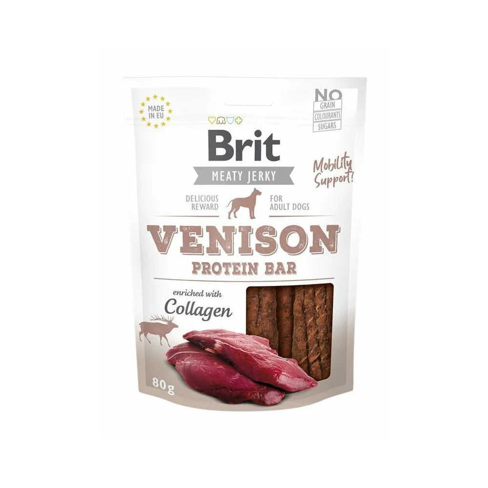 Brit Pies 80G Snack Jerky Venison  Protein Bar