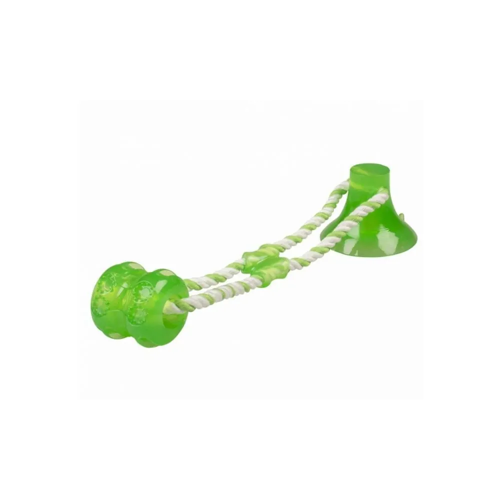 Duvo+ Zabawka Gumowa Z Przyssawką+Sznur Zielona 12427
