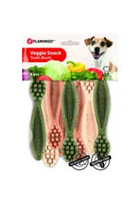 Flamingo Gryzaki Veggie Szczoteczka 10Cm X8Szt