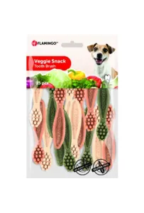 Flamingo Gryzaki Veggie Szczoteczka 7,5Cm X15Szt