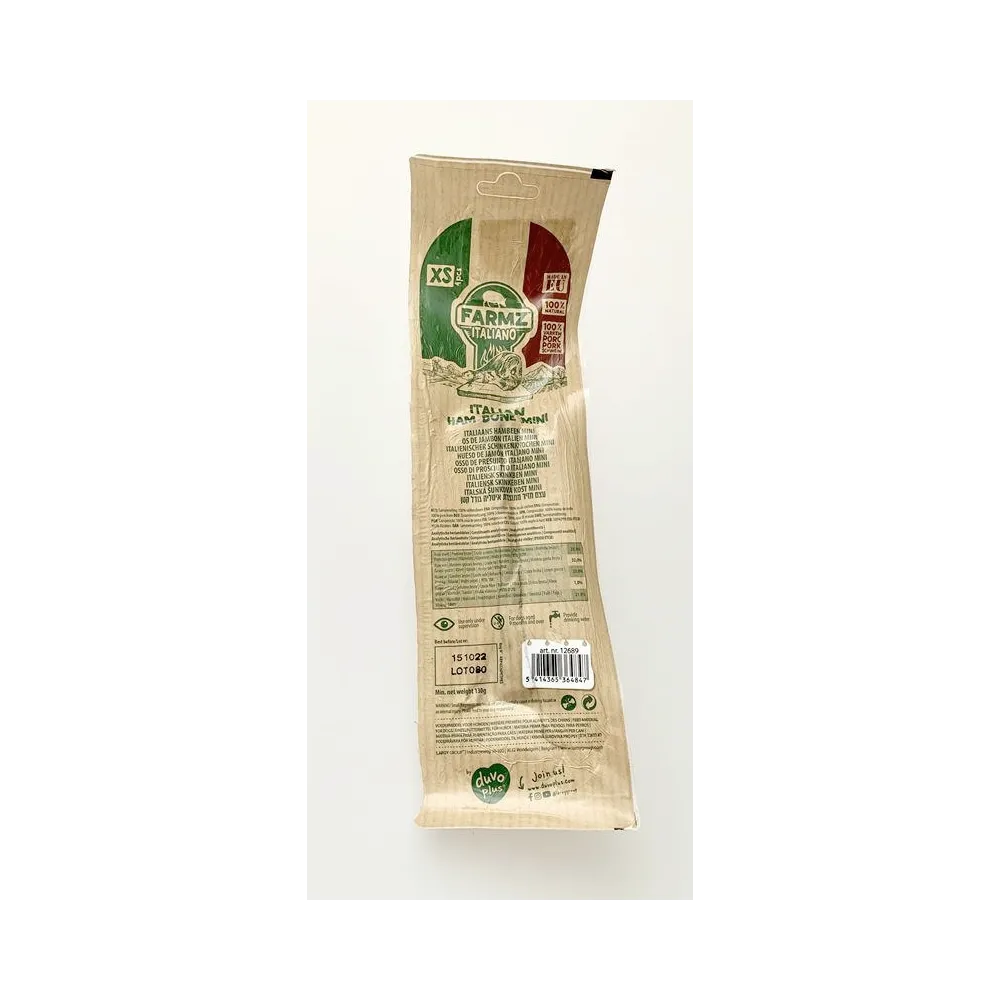 Duvo+ Farmz Italian Ham Bone Mini 130G     (4 Szt.) /18