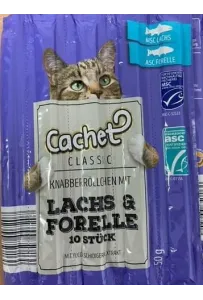 Cachet Kabanos Łosoś & Pstrąg 10Szt  /90