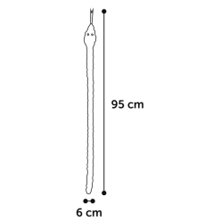 Flamingo Flocco Wąż Ze Sznura Czerwony 95Cm