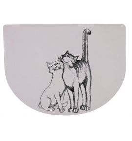 Podkładka pod miski 'Pussy Cat' 40 × 30 cm półokrągła
