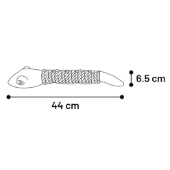 Flamingo Wąż Ze Sznura Monsjo Green/Black 44Cm