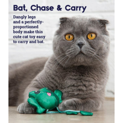 Petstages Toss 'N Dangle Frog – Interaktywna Zabawka dla Kota