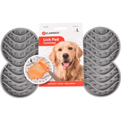 FLAMINGO LICK PAD MATA ANTYSTRESOWA L 29cm SZARA