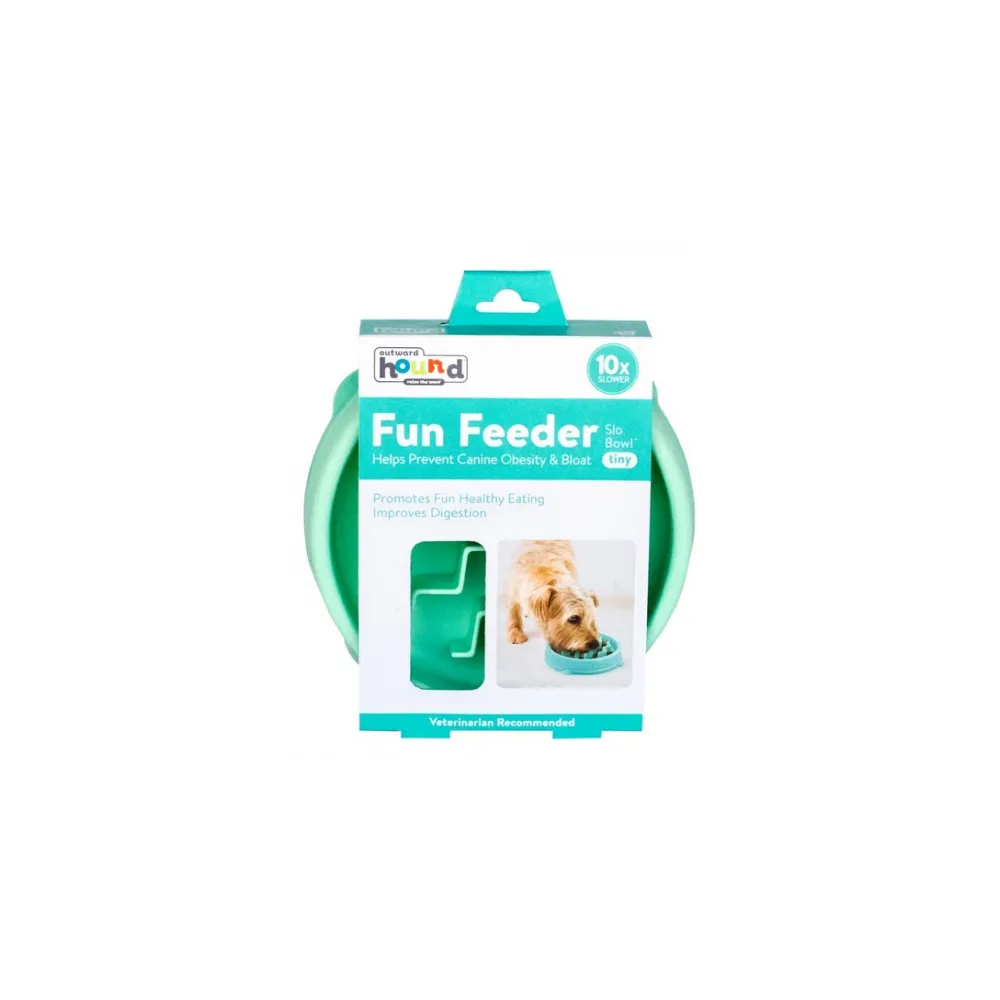 Outward H. Fun Feeder - Miętowa Miska Spowalniająca dla Psa i Kota 180ml