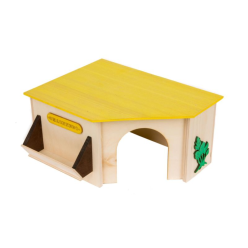 Pino-56 Domek dla Gryzoni 2w1 z Paśnikiem 28,5x24,5cm | KonikPolny