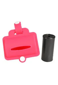 Duvo+ Dyspenser+Worki Na Odchody Silikon  Różowy
