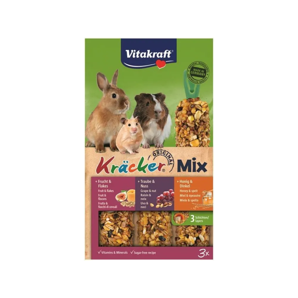 Vitakraft Kracker Kolby Gryzoń Trio-Mix  Owoce & Orzechy & Miód 3Szt. /10