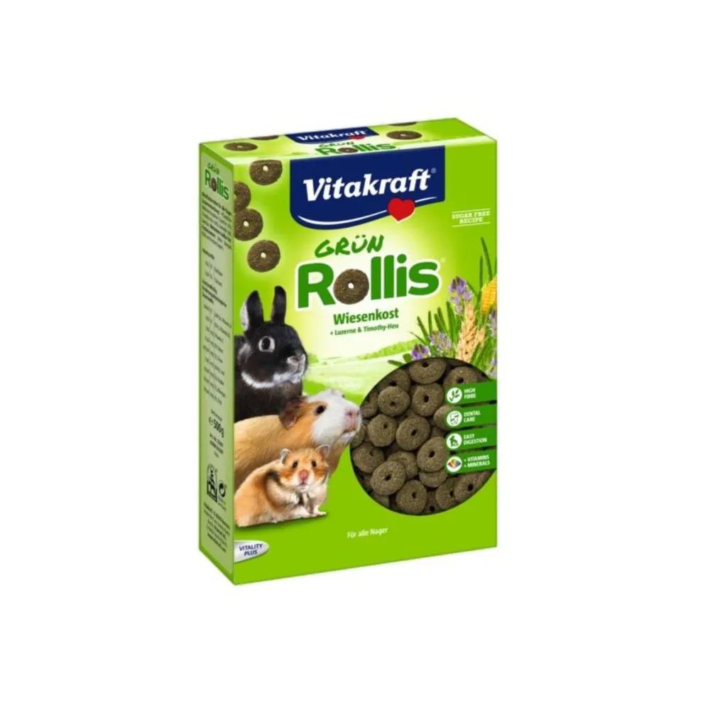 Vitakraft Green Rolls 500g – Naturalny Przysmak dla Gryzoni i Królików
