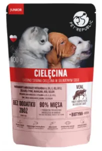 Pet Republic Pies Saszetka 100G           Cielęcina Junior Sos /24