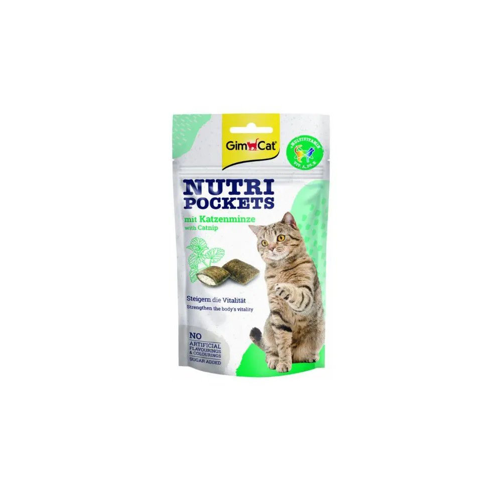 Gimcat Nutri Pockets 60G Catnip Multivit /12
