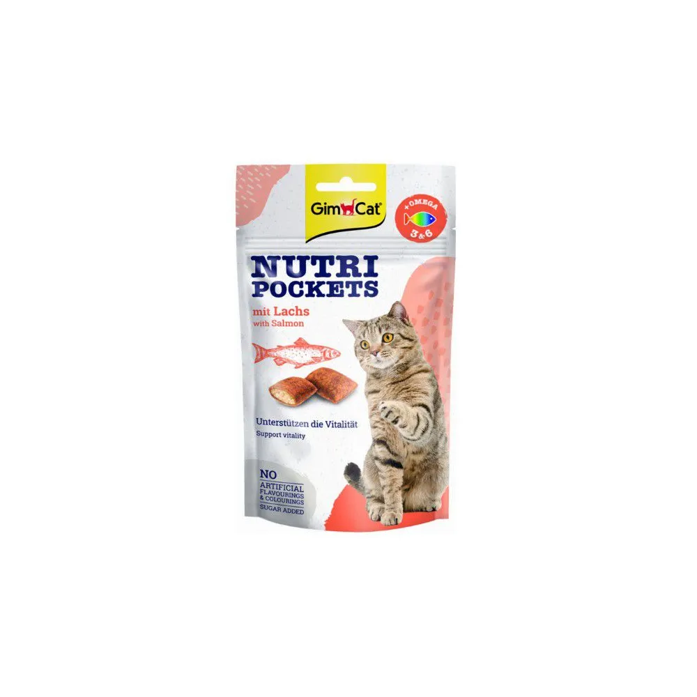 Gimcat Nutri Pockets 60G Omega 3 6 Łosoś /12