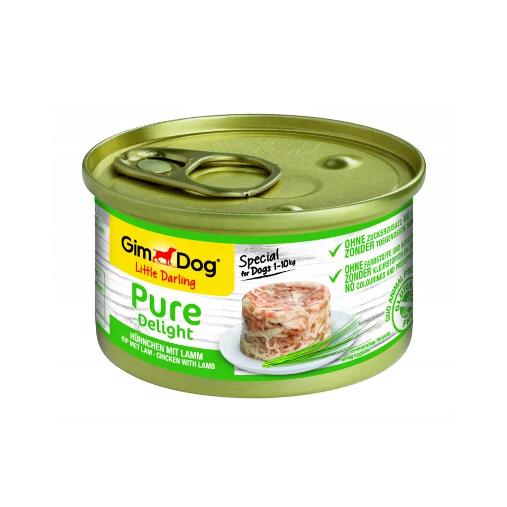 Gimdog Pusz.150G Pure Delight Kurczak &   Jagnięcina /18