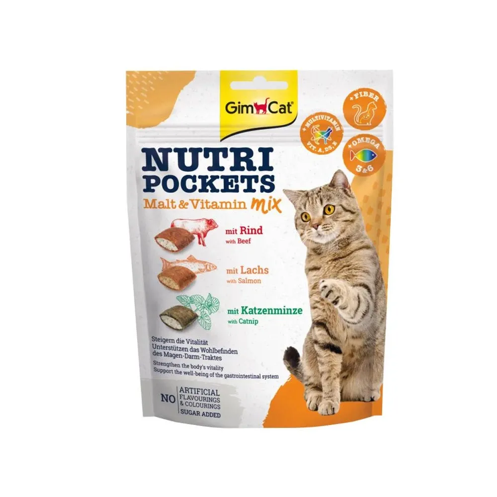 Gimcat Nutri Pockets 150G Malt & Witamin   Mix /10