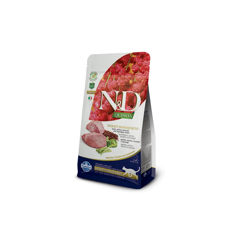 Farmina Kot N&D 300G Weight Managment Jagnięcina, Quinoa, Brokuły I Szparagi.