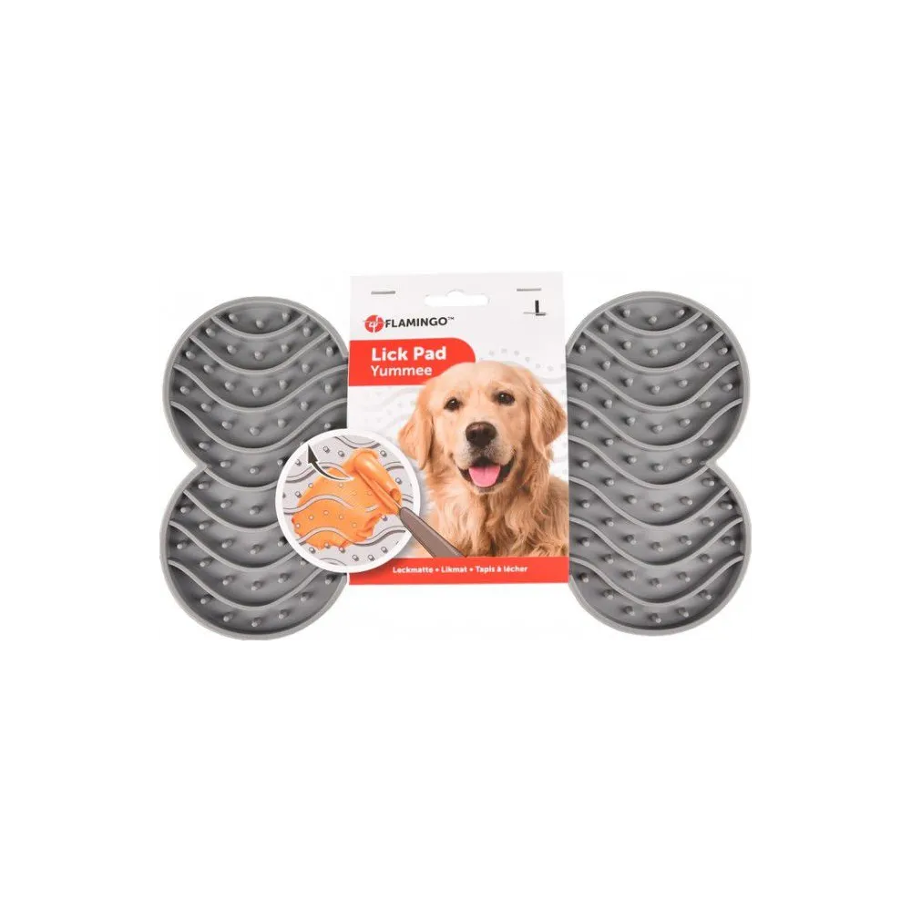 Flamingo Lick Pad Mata antystresowa L szara