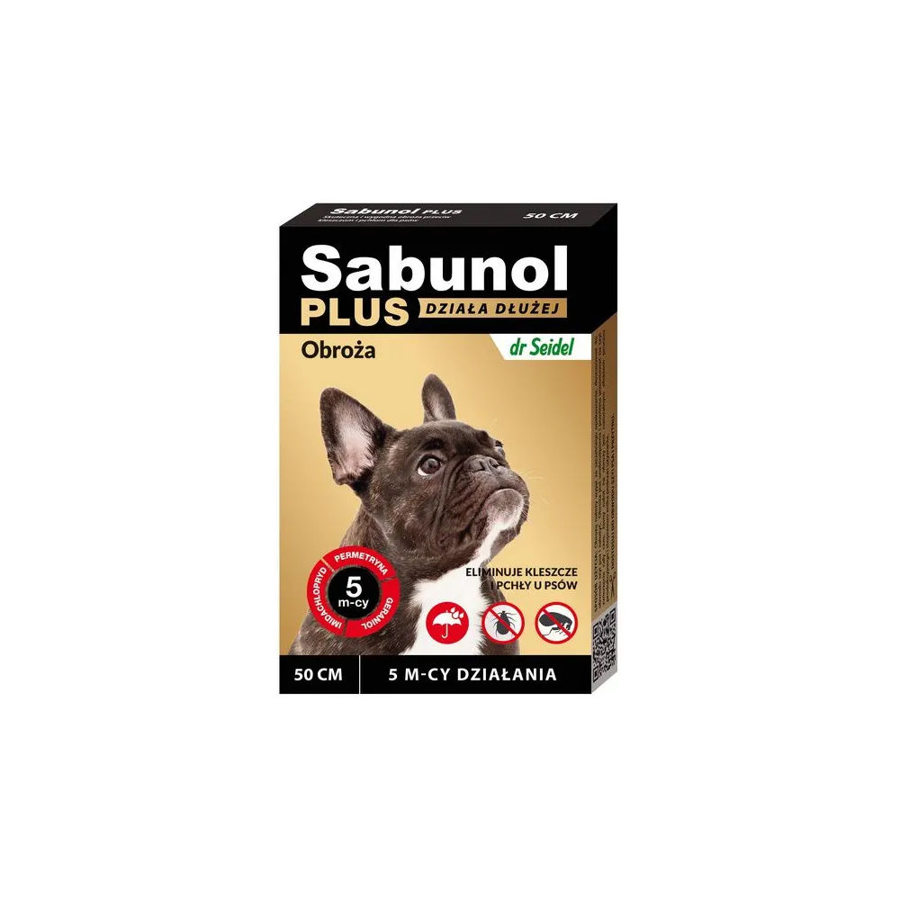 Sabunol Obroża Plus przeciw pchłom dla psa 50cm