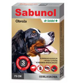 Sabunol GPI Obroża przeciw pchłom dla psa odblaskowa 75cm