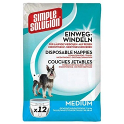 Simple Solution Pieluchy jednorazowe dla suczek M 12szt.