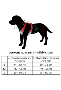 Dingo Szelki bezuciskowe z dwupaskową regulacją M czerwone