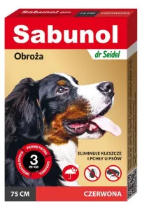 Sabunol GPI Obroża przeciw pchłom dla psa czerwona 75cm