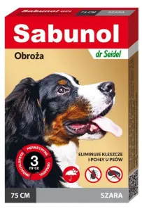 Sabunol GPI Obroża przeciw pchłom dla psa szara 75cm