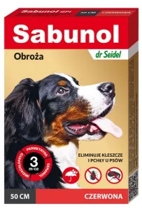 Sabunol GPI Obroża przeciw pchłom dla psa czerwona 50cm