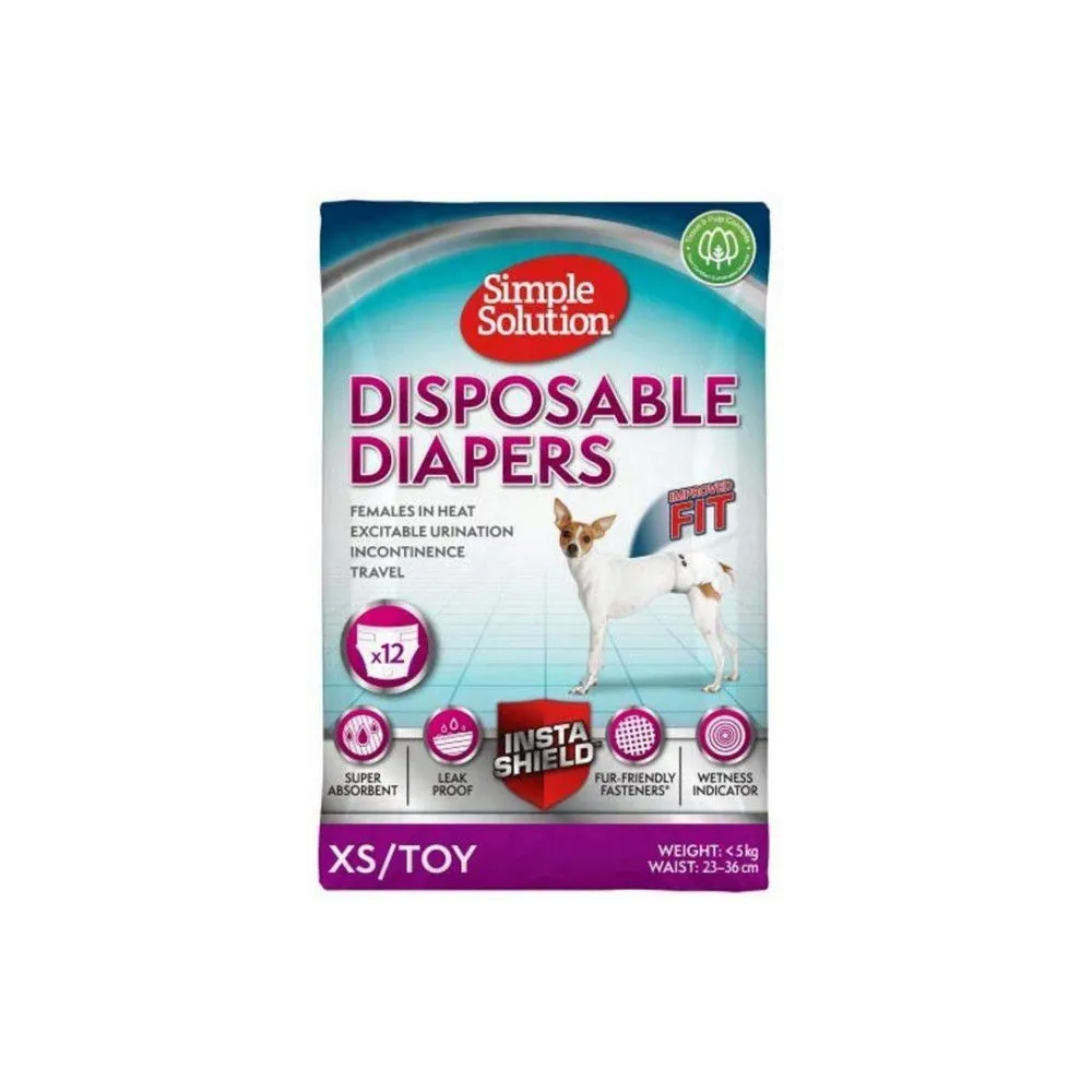 Simple Solution Pieluchy jednorazowe dla suczek XS 12szt.