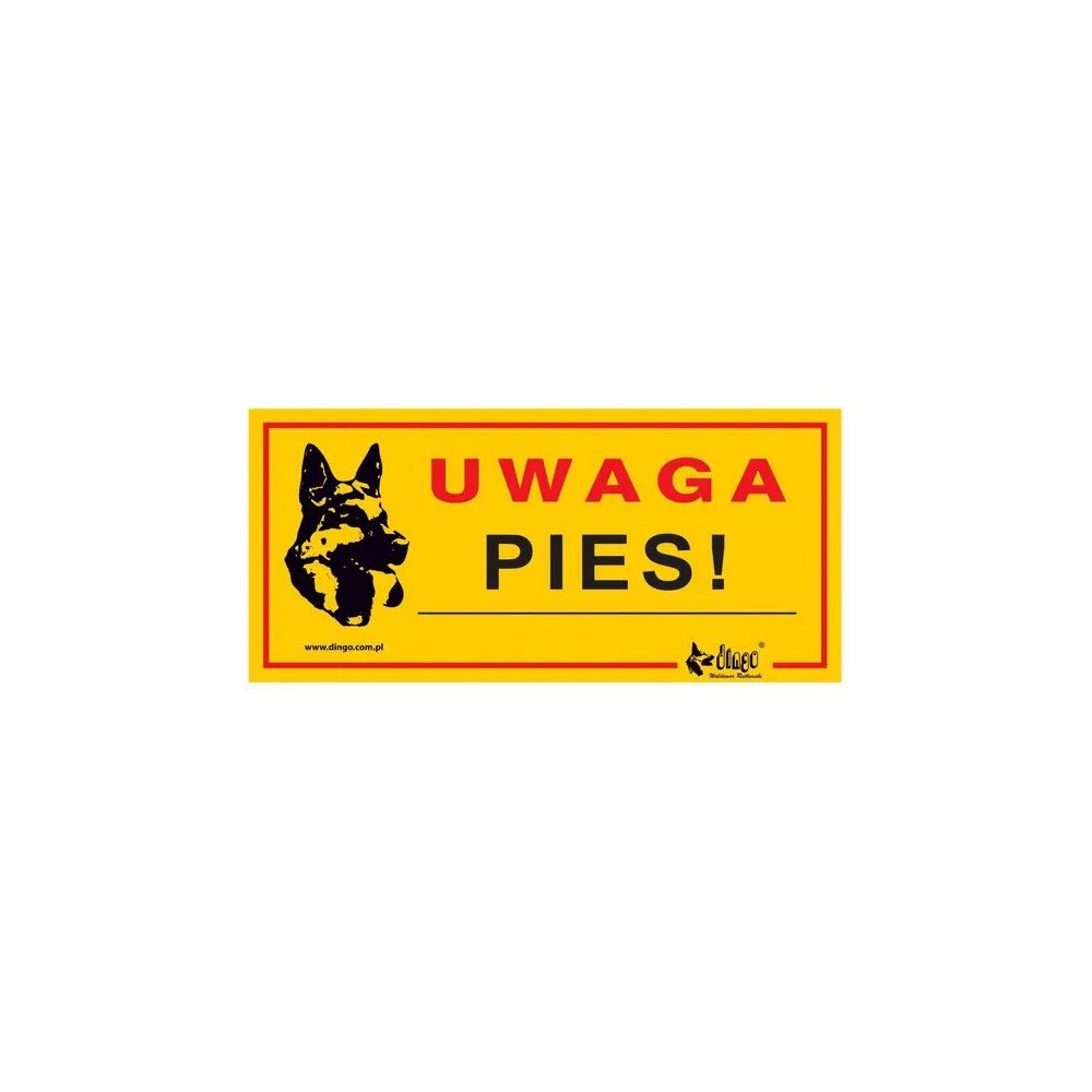 Dingo Tabliczka ostrzegawcza "Uwaga pies!"