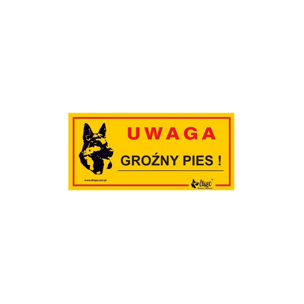 Dingo Tabliczka ostrzegawcza "Uwaga groźny pies!"