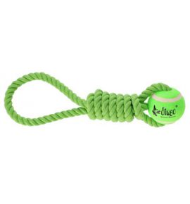 Dingo Zabawka dla psa - Piłka tenisowa z uchwytem Fresh 6,2x41cm zielona