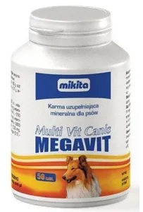 Mikita Megavit Multi-Vit Canis - witaminy, minerały i aminokwasy dla psów 50 tabl.