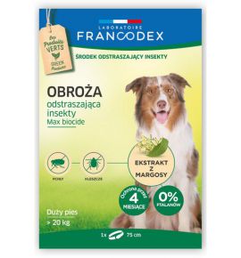 Francodex Obroża odstraszająca insekty duże psy powyżej 20kg 75cm [FR179173]