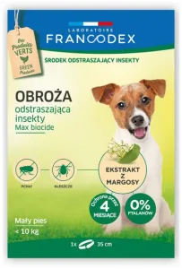 Francodex Obroża odstraszająca insekty małe psy do 10kg 35cm [FR179171]