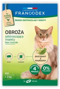 Francodex Obroża odstraszająca insekty dla kotów od 2kg 43cm [FR179170]