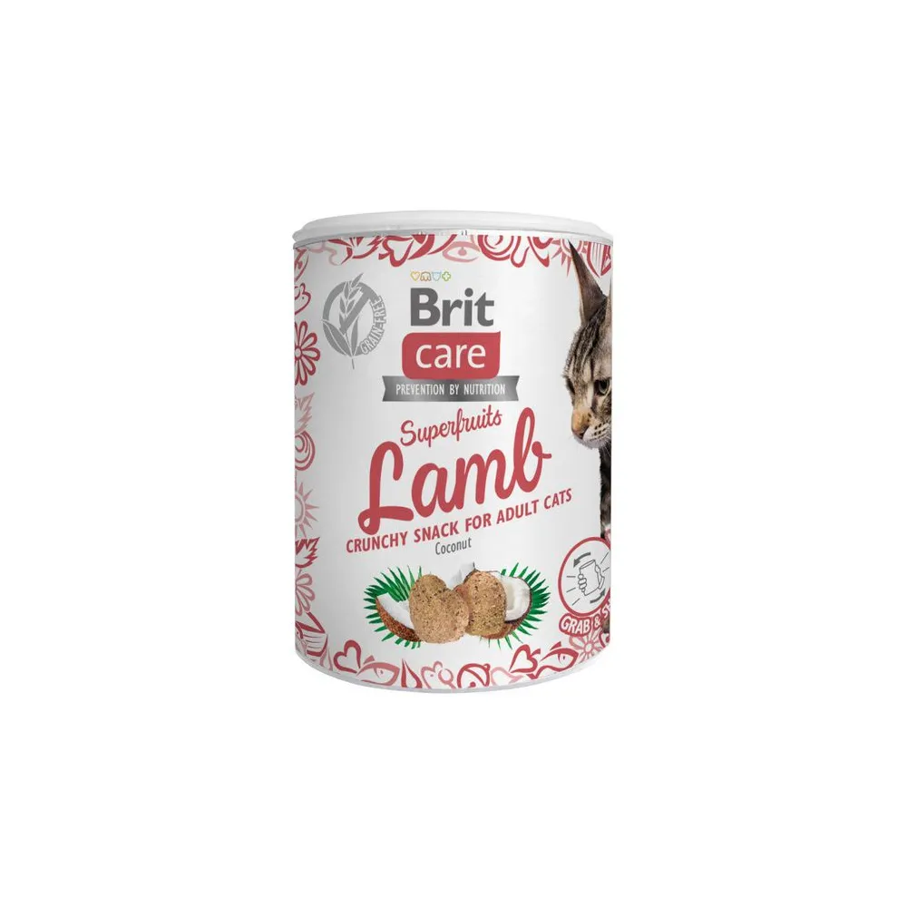 Brit Care Cat Snack Superfruits Lamb 100g