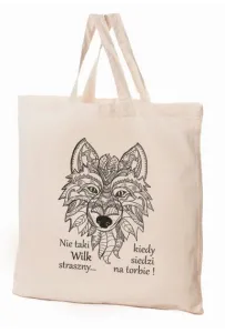 Torba bawełniana 38x42x10cm Zwierzaki - wilk