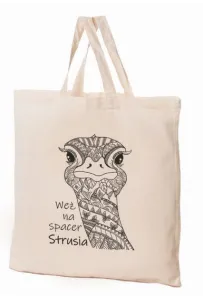 Torba bawełniana 38x42x10cm Zwierzaki - struś