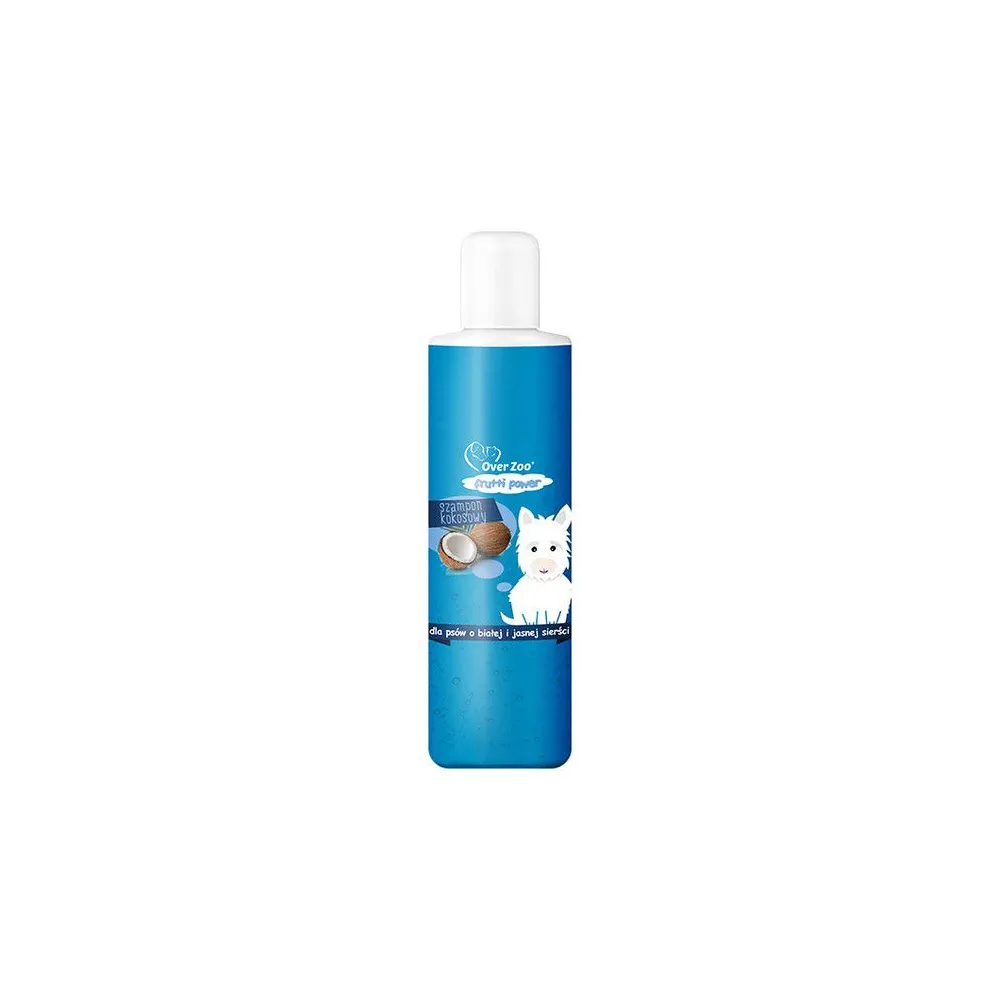 Over Zoo Frutti Power Szampon o zapachu kokosowym - psy z białą i jasną sierścią 200ml