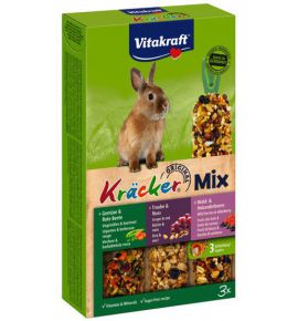 Vitakraft Kracker 3szt Królik Mix - Warzywa/Winogrona/Owoce leśne 168g [25227]