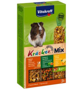 Vitakraft Kracker 3szt Świnka morska Mix - Miód/Warzywa/Cytryna 168g [25226]